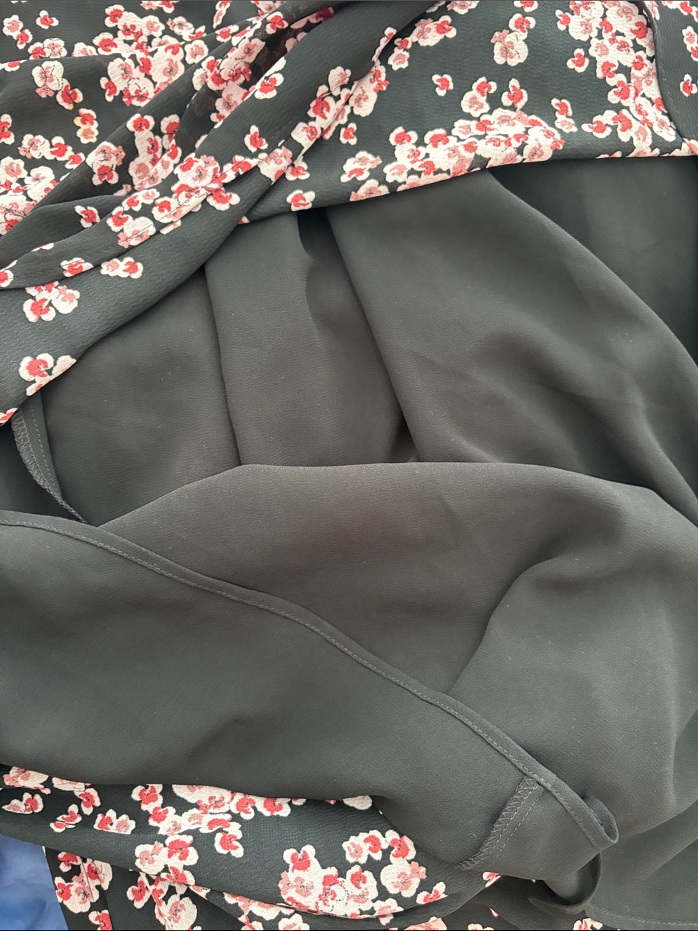 Banana Republic Black Midi Dress with Pink Floral Print - Picture 4 of 4